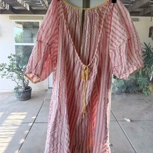 Pink and White Striped Dress